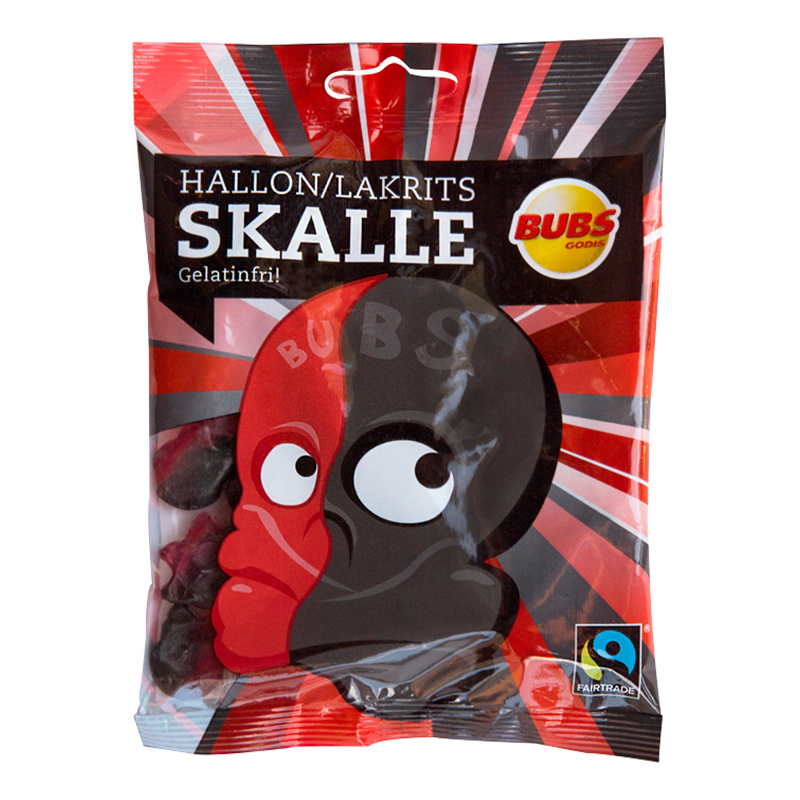 Hallonlakrits Skallar - 1-pack
