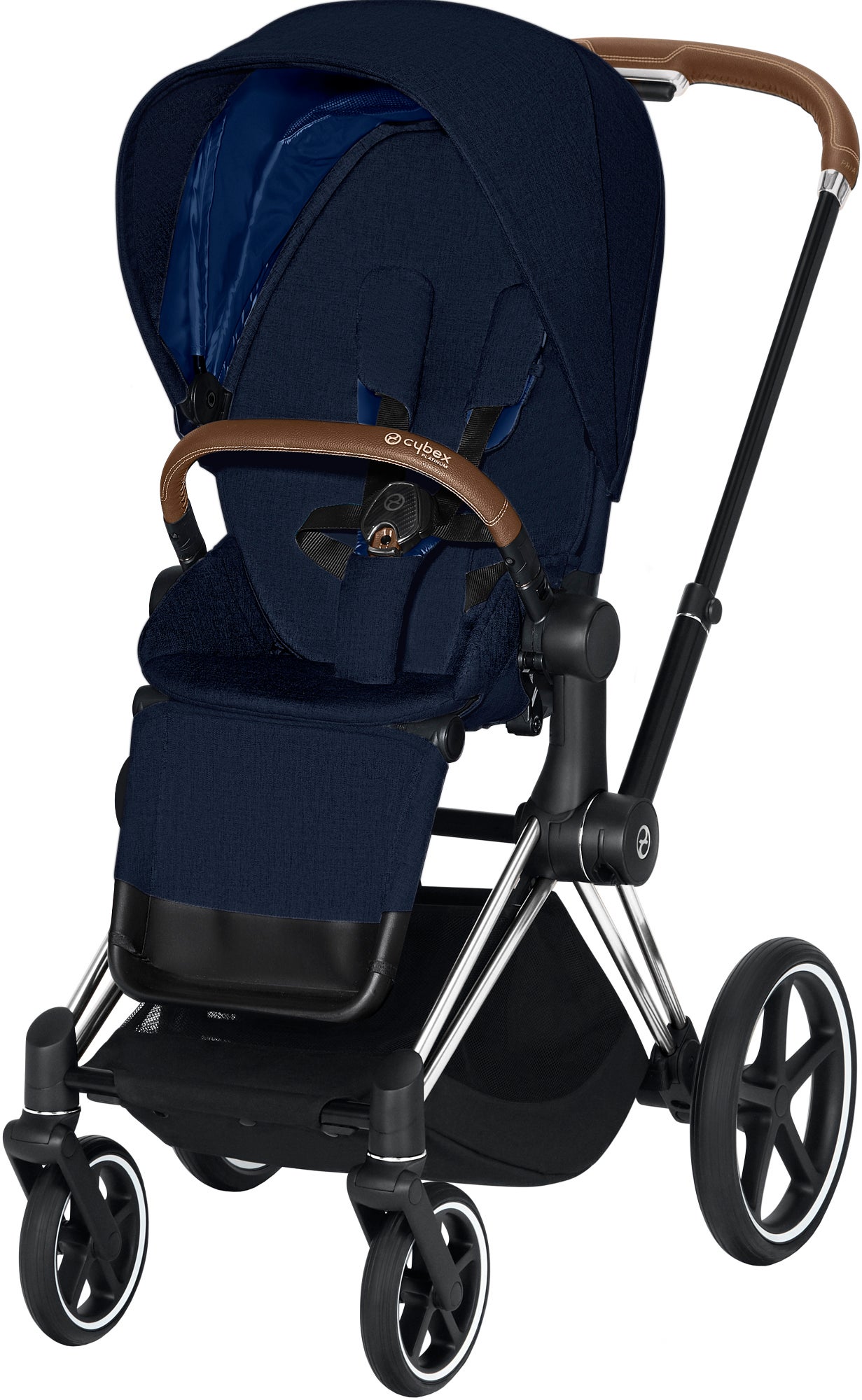 Cybex Priam Plus Sittvagn, Midnight Blue/Chrome Brown