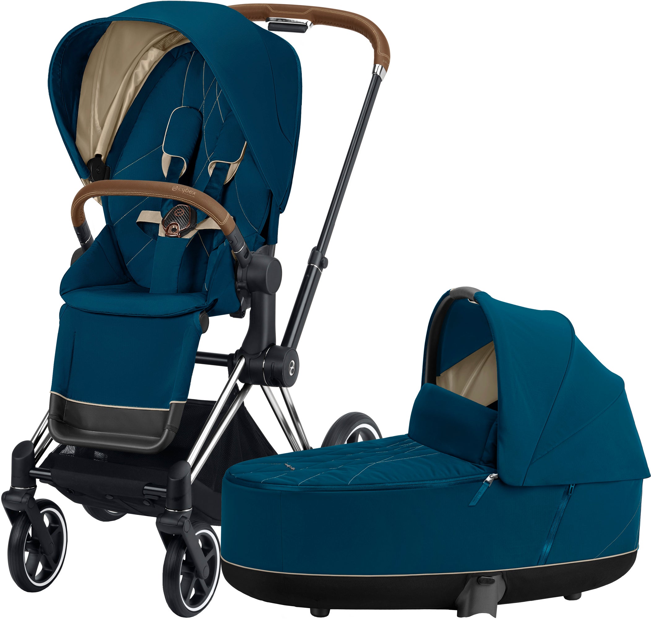 Cybex Priam Duovagn, Mountain Blue/Chrome Brown