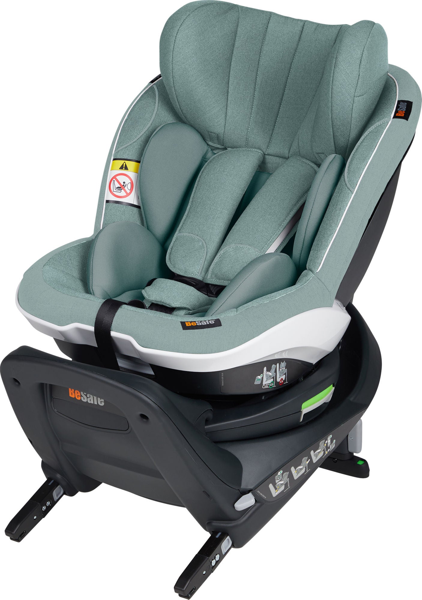 BeSafe iZi Twist i-Size Bilbarnstol, Sea Green Mèlange