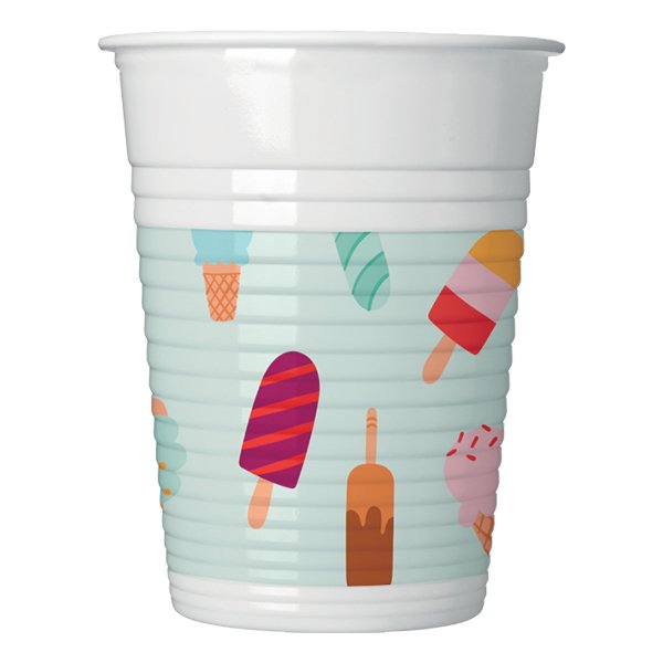Plastmuggar Glass - 8-pack