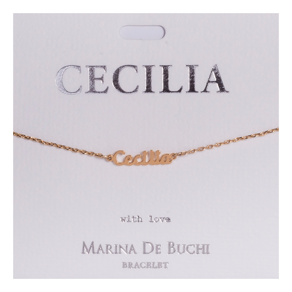 Namnarmband Guld - Cecilia