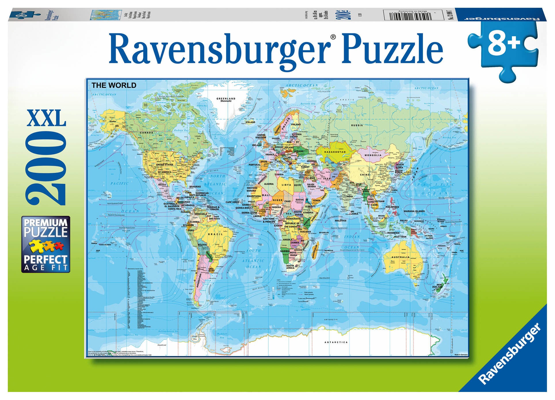 Ravensburger Pussel Världskarta 200 Bitar