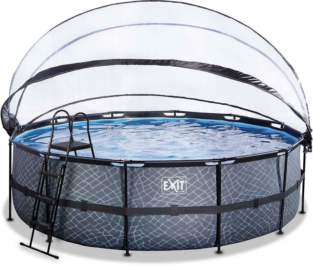EXIT Pool med Kupol 488 cm, Grå