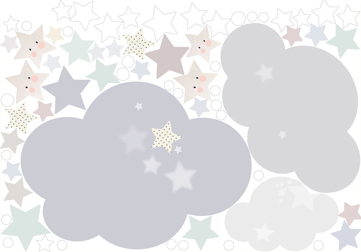 Schmooks Wallsticker Extra Sleepy Moon, Blue