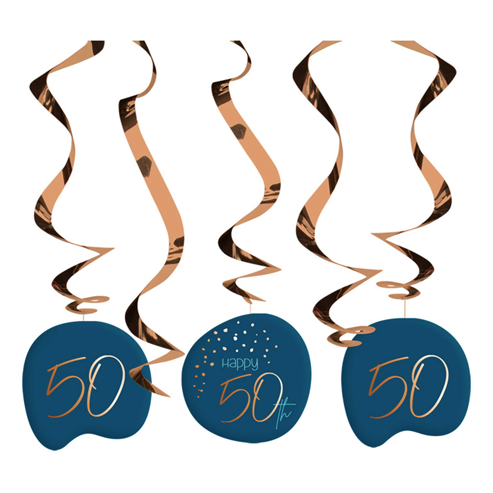Swirls Happy 50th True Blue - 5-pack
