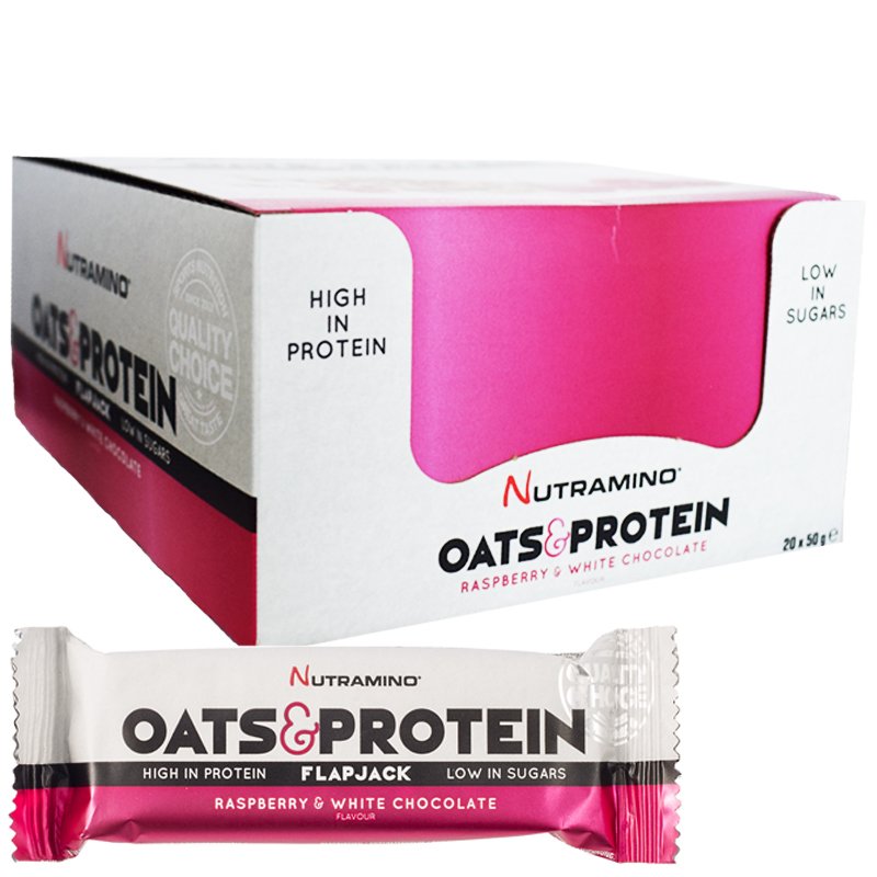 Hel Låda Proteinbar "Raspberry & White Chocolate" 20 x 50g - 79% rabatt