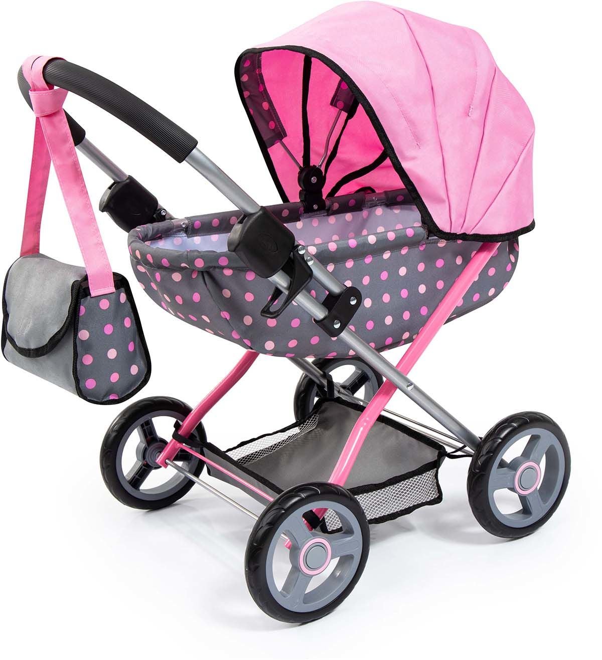 Bayer Design Dockvagn Cosy, Grå/Rosa