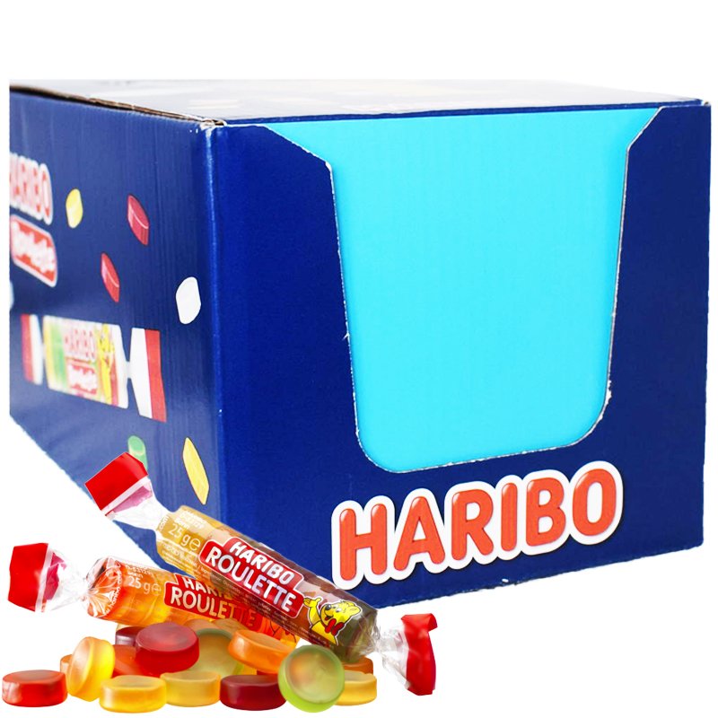 Hel Låda Godis "Roulette" 50 x 25g - 86% rabatt