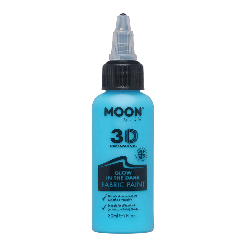Moon Creations Självlysande Textilfärg - Blå