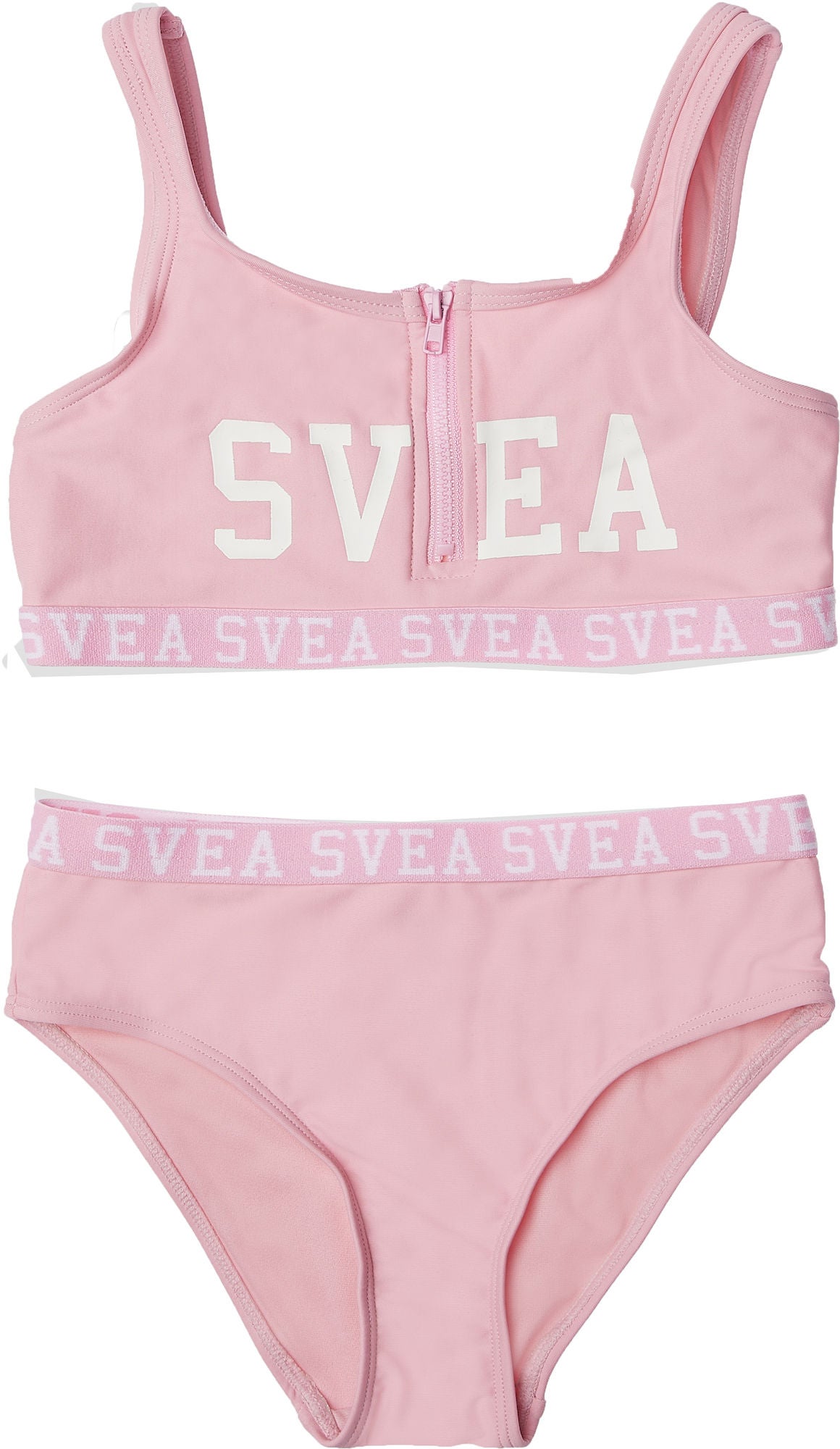 Svea Sportig Bikini Med Dragkedja, Pink, 110