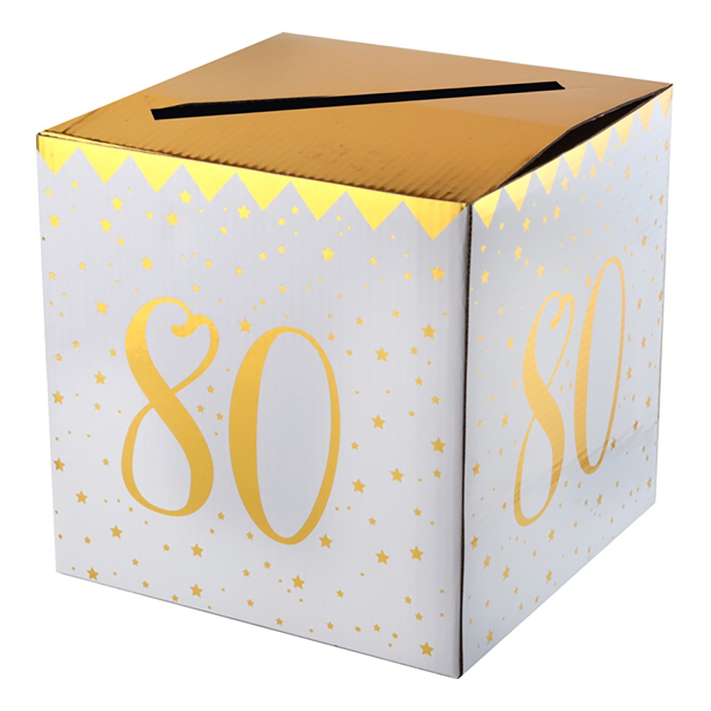 Presentbox Siffra med sedelfack Guld - Siffra 80