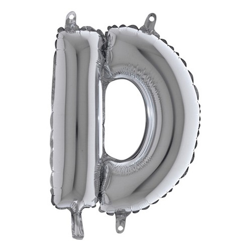 Bokstavsballong Mini Silver - Bokstav D