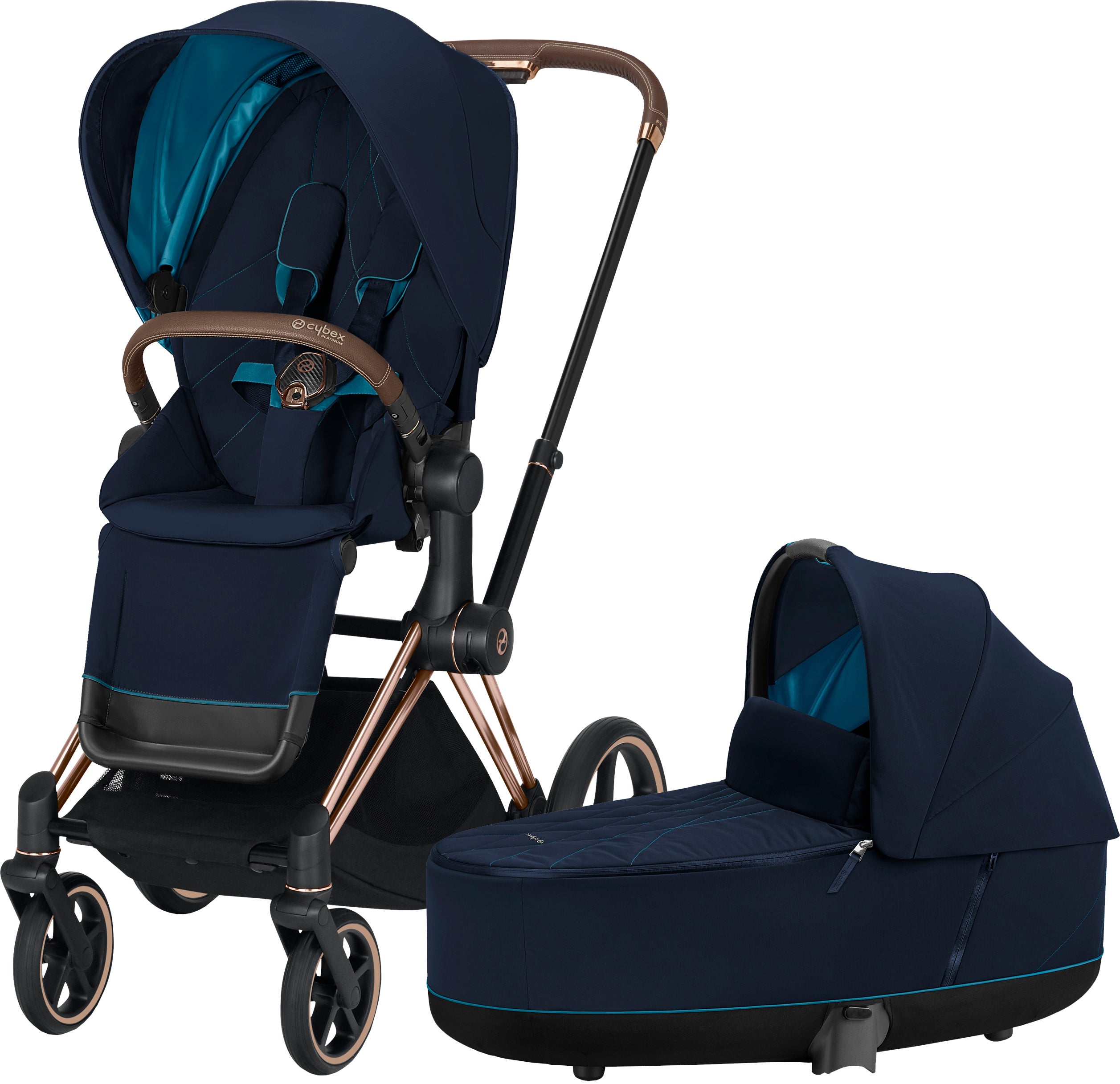 Cybex Priam Duovagn, Nautical Blue/Rose Gold