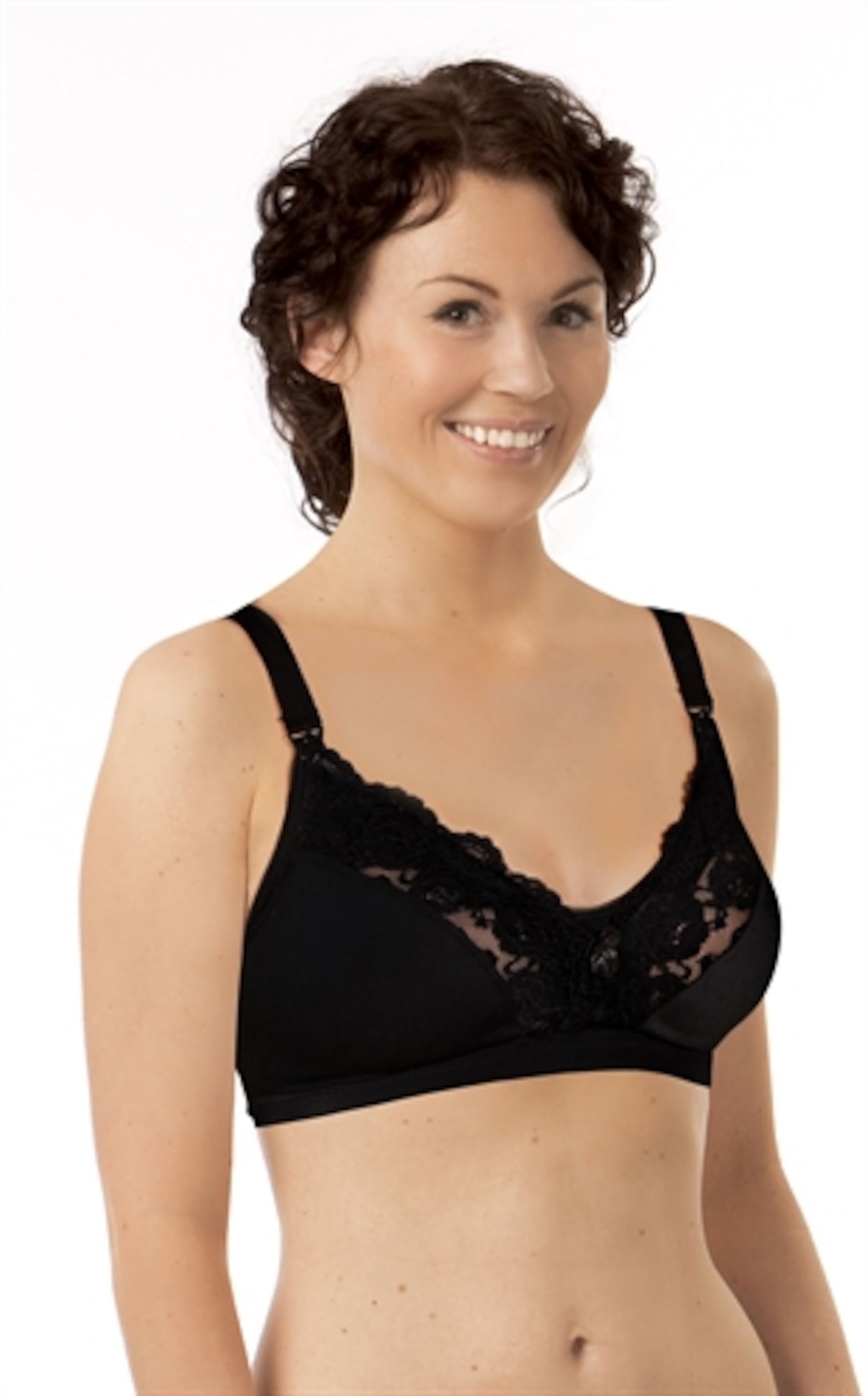 Carriwell Amnings-BH Lace Microfiber, Svart S