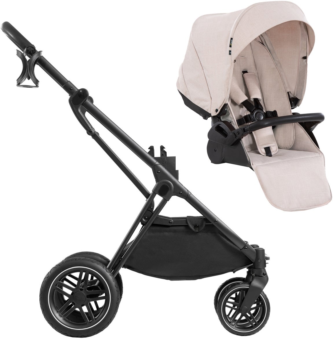 Hauck Vision X Sittvagn, Beige Melange/Black