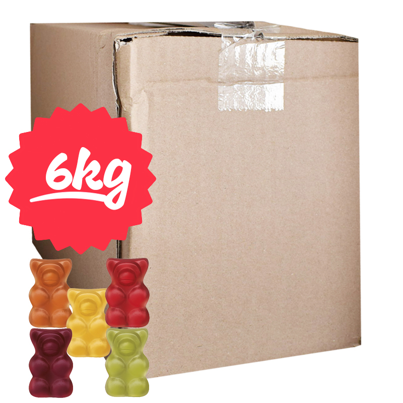 Hel Låda Godis Gelébjörnar 6 x 1000g - 43% rabatt