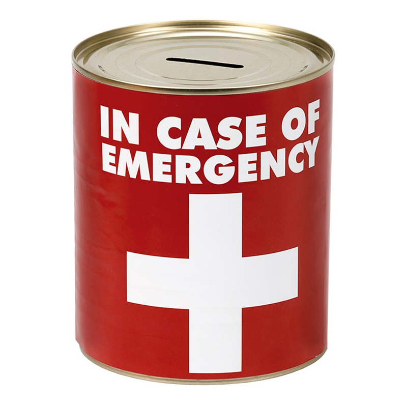 Plåtsparbössa In Case Of Emergency