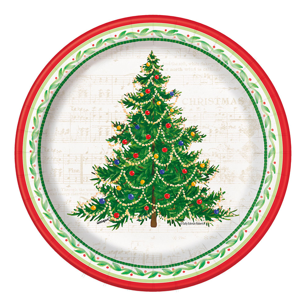 Pappersassietter Julgran - 8-pack