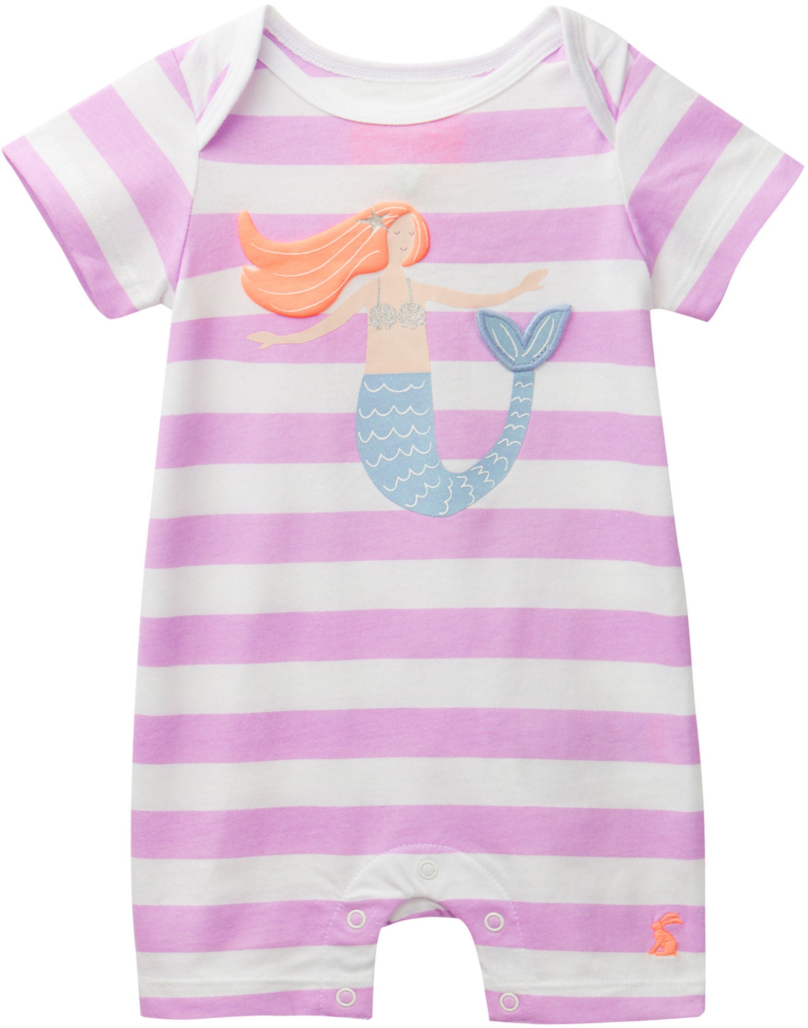 Tom Joule Jumpsuit, Mauve Stripe Mermaid 0-3 Månader