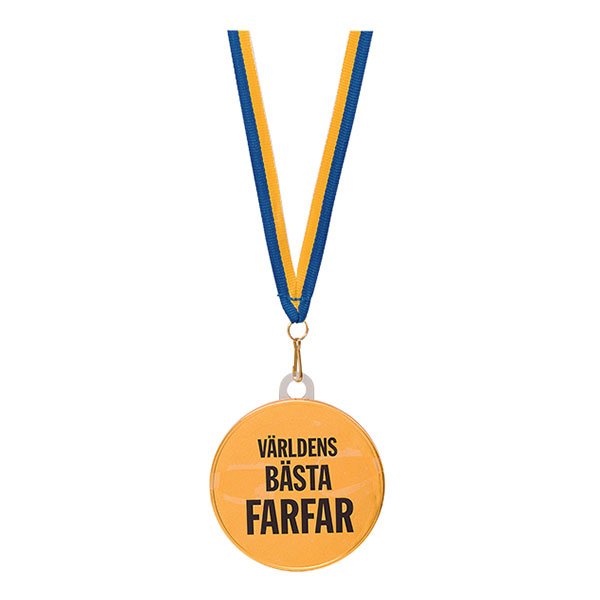 Chokladmedalj med Text - Världens Bästa Farfar