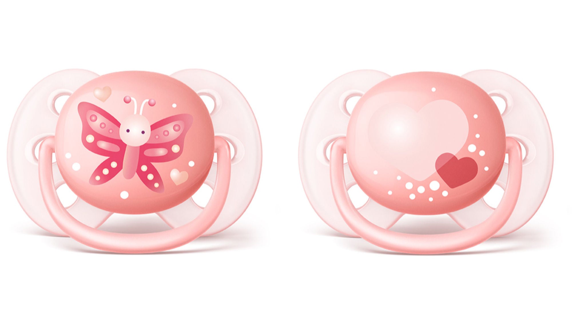 Philips Avent Ultra Soft Napp 0-6m 2-pack, Rosa