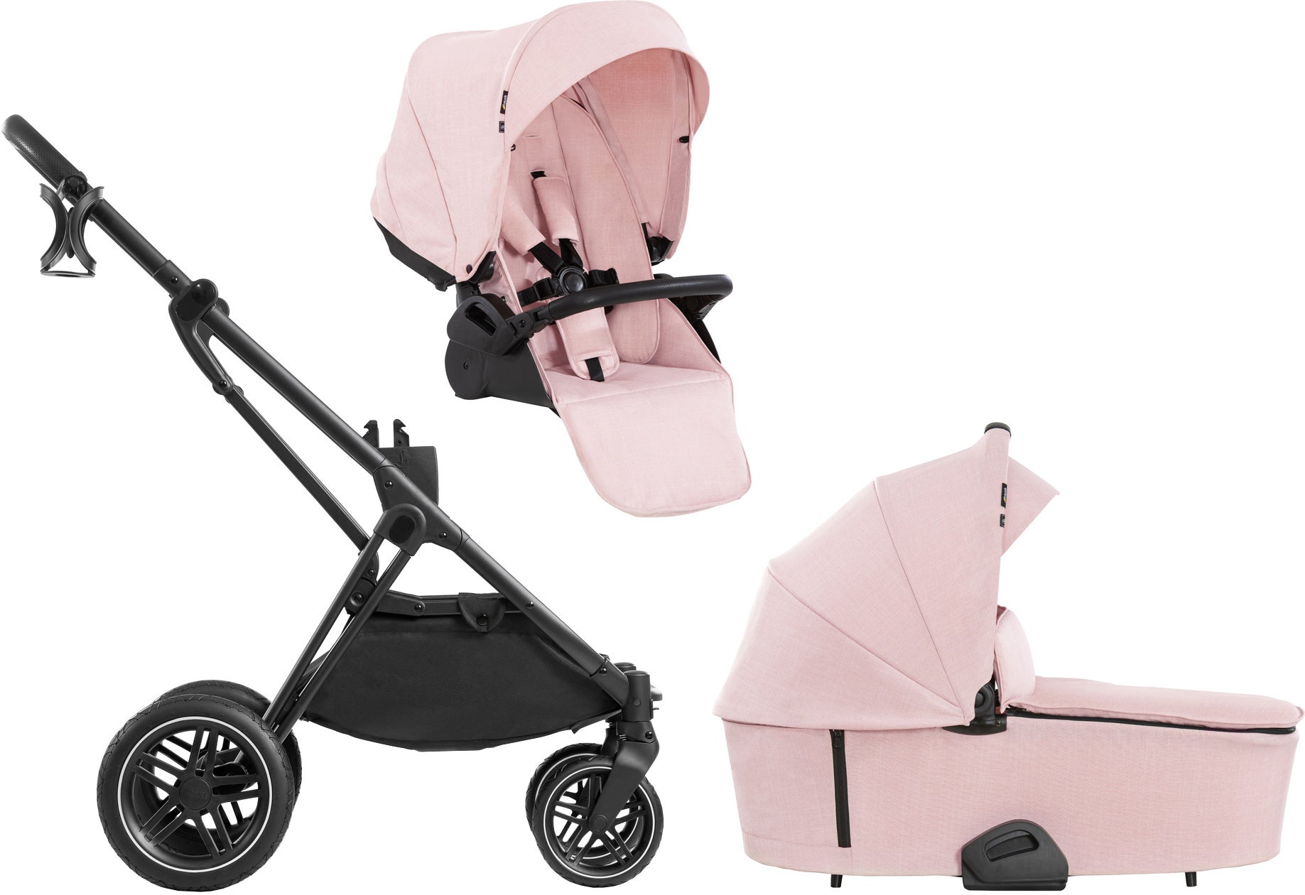 Hauck Vision X Duovagn, Rose Melange/Black