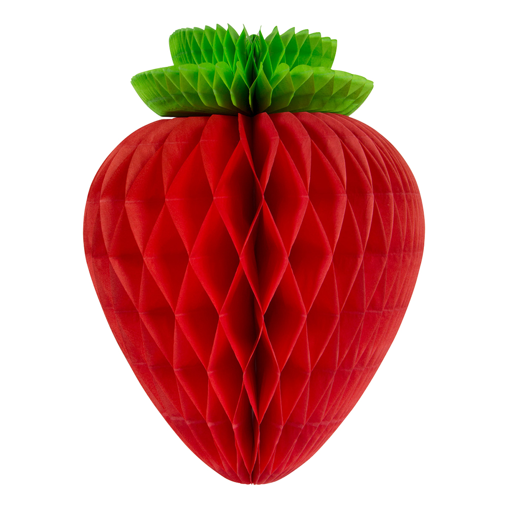 Jordgubbe Honeycomb Takdekoration