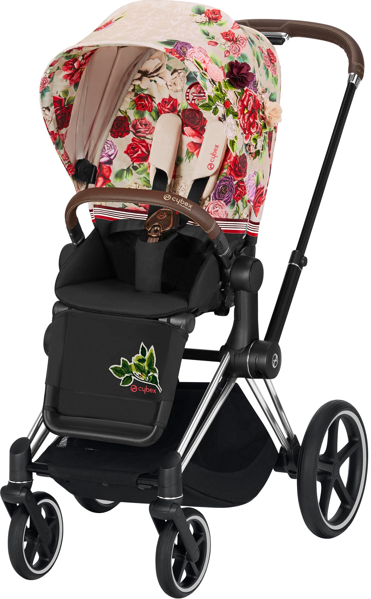 Cybex Priam Sittvagn, Spring Blossom Light/Chrome Brown