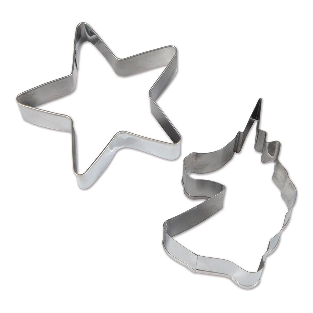 Kakformar Stjärna & Enhörning - 2-pack