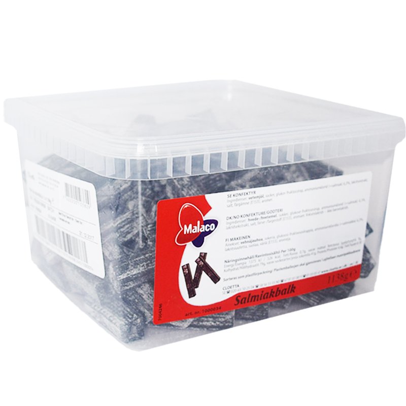 Hel Låda Godis "Salmiakbalk" 1,1kg - 51% rabatt