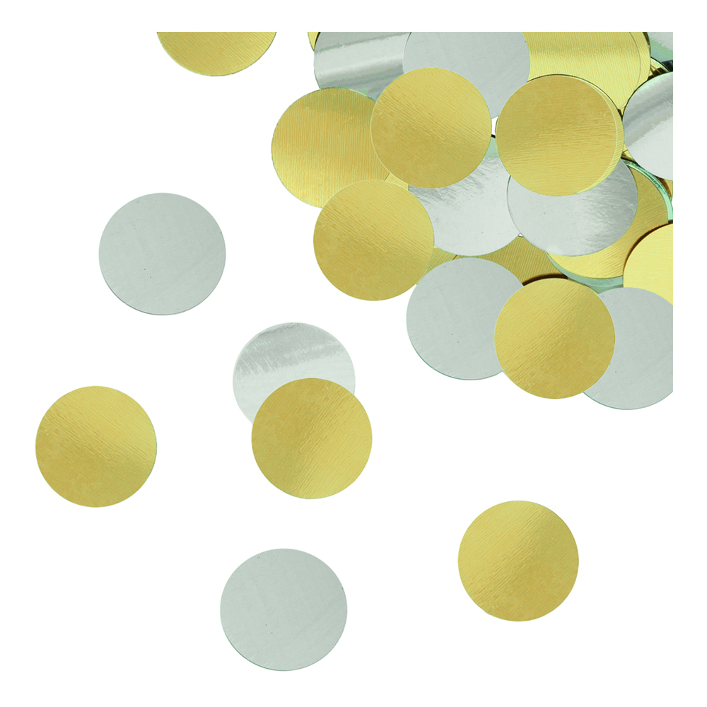 Konfetti Guld/Silver Stora Metallic - 56 gram