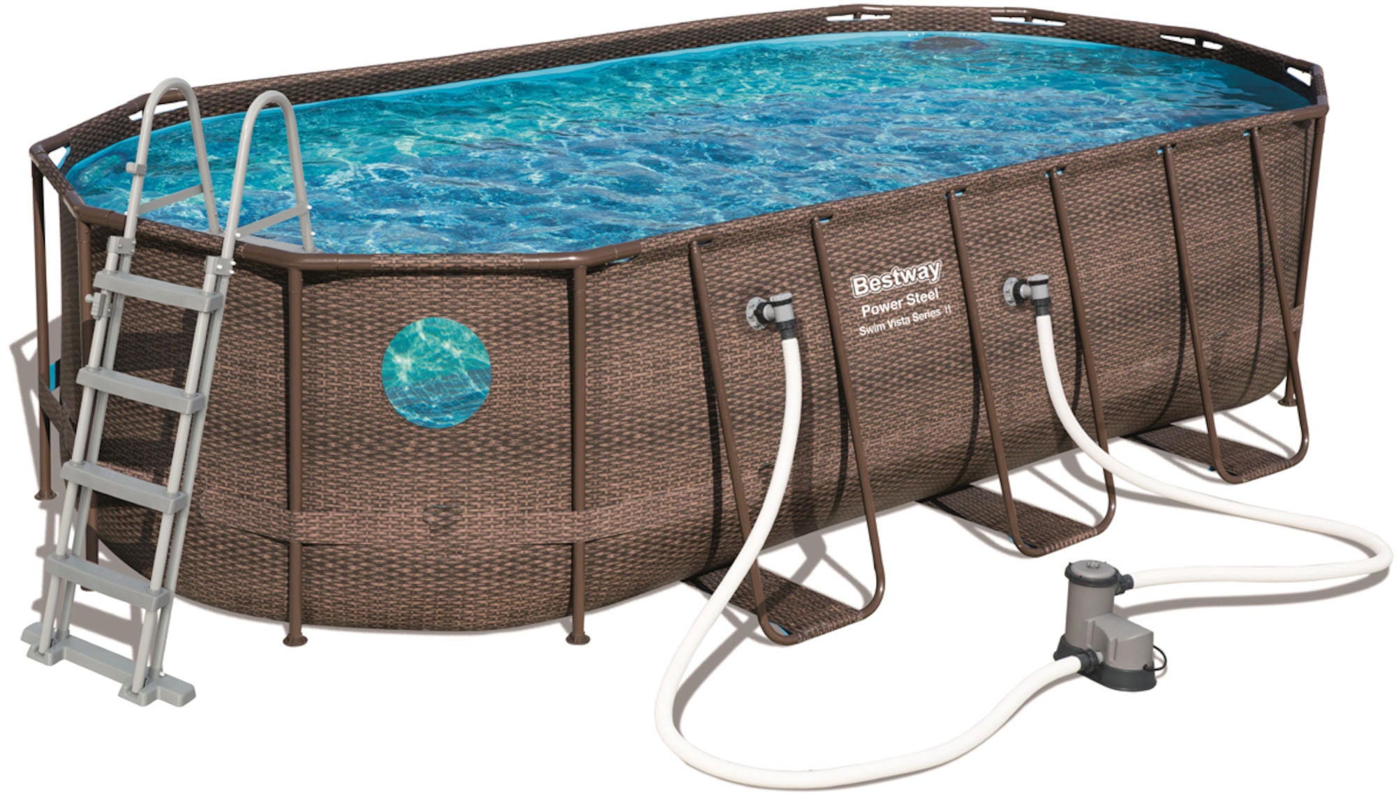Bestway Power Steel Swim Vista Series Oval Pool m. Tillbehör 549 x 274