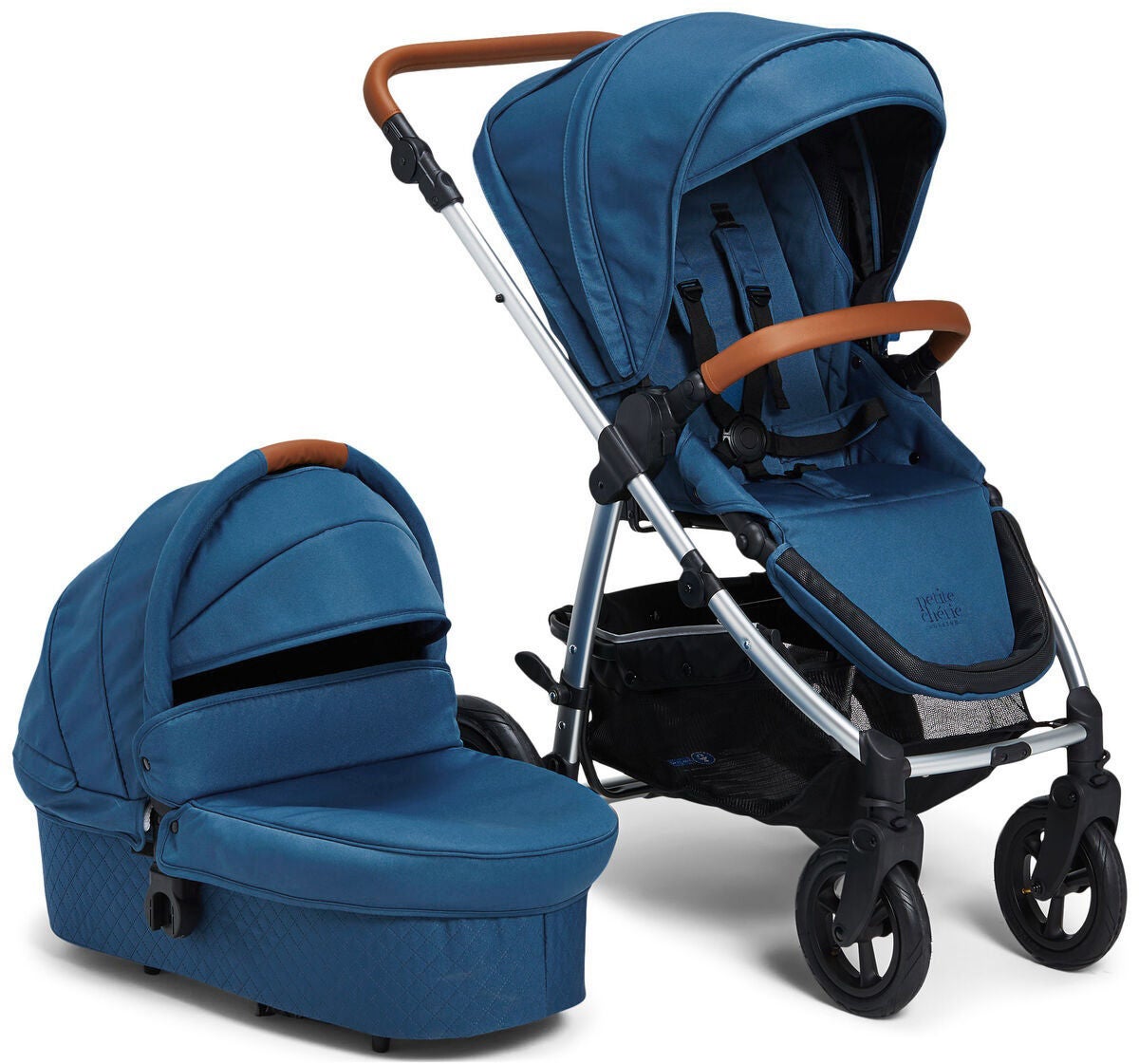 Petite Chérie Heritage 2 Duovagn, Blue/Silver