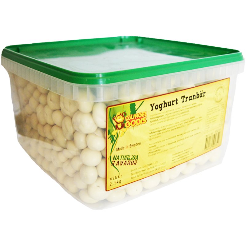 Hel Låda Godis Yoghurt Tranbär 2,5kg - 50% rabatt