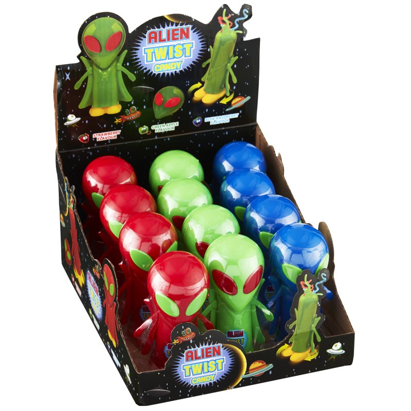 Hel Låda Godis "Alien Twist" 12 x 30g - 83% rabatt