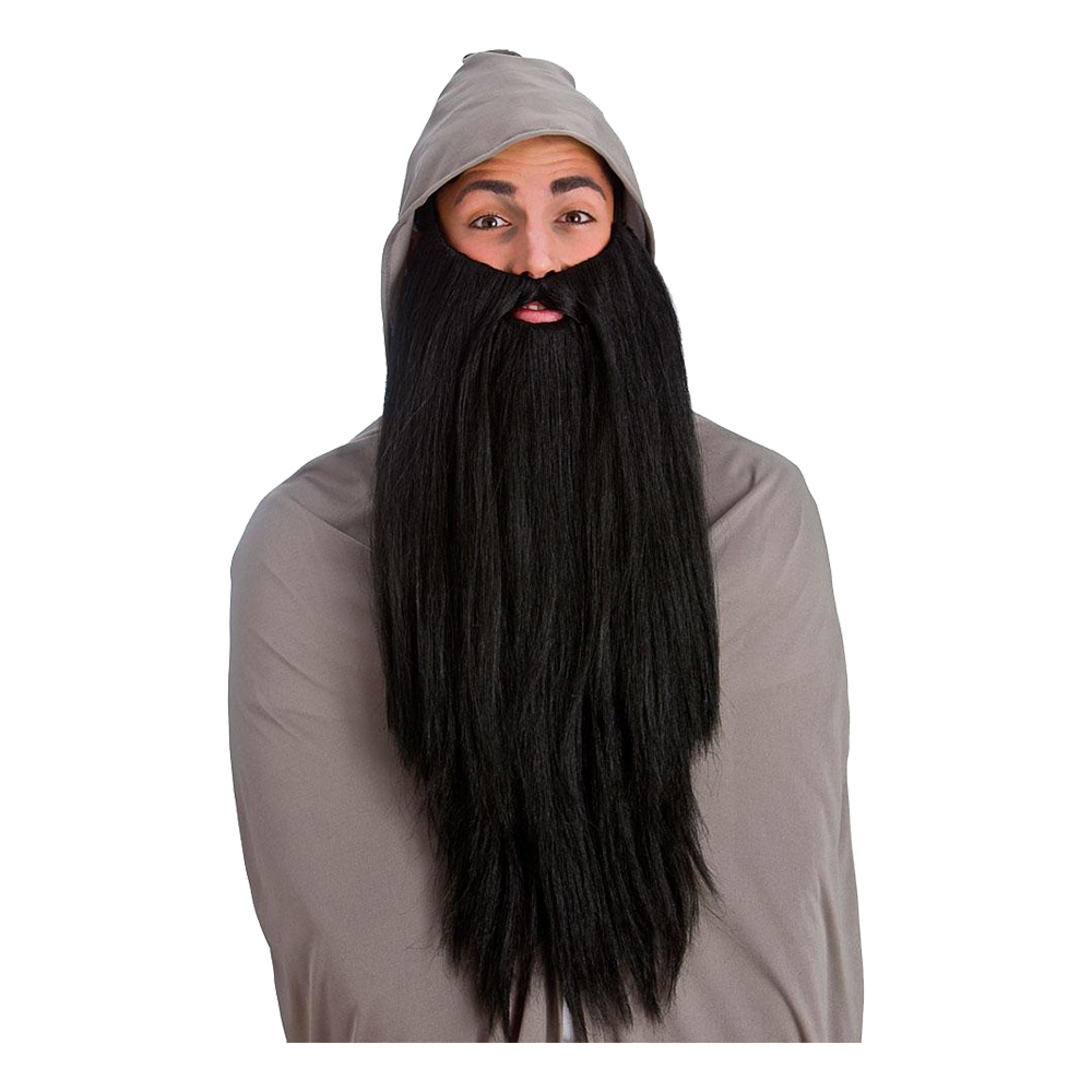 Långt Skägg med Mustasch Svart