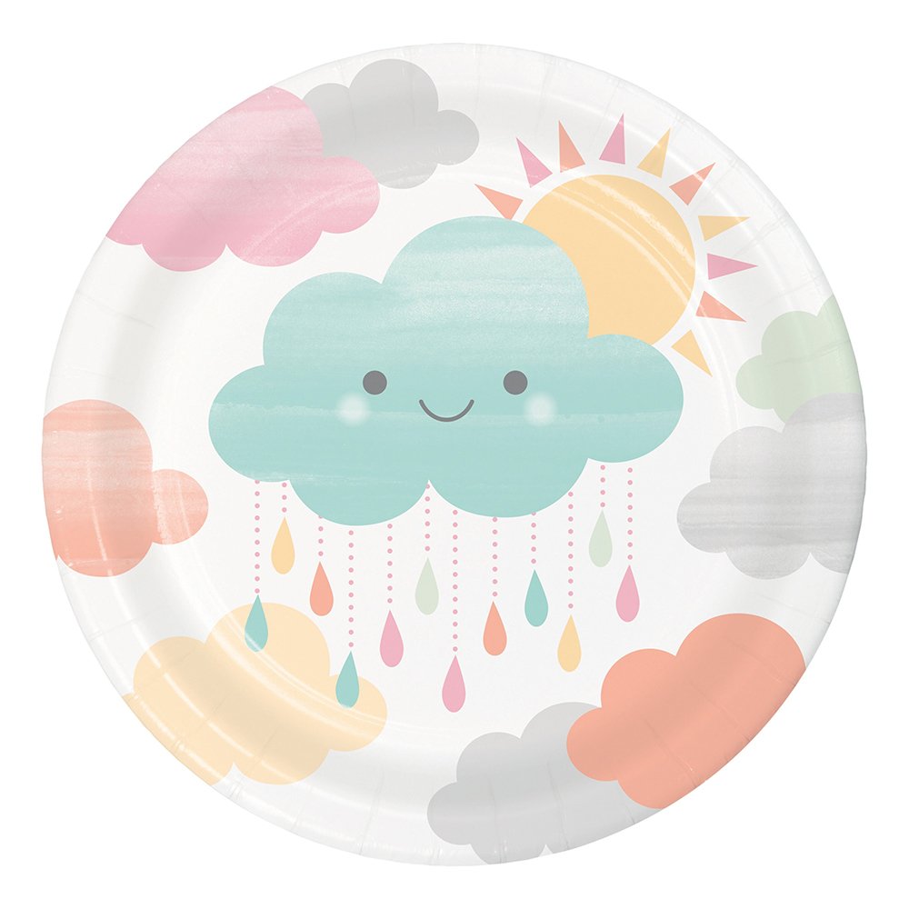 Pappersassietter Sunshine Baby Showers - 8-pack