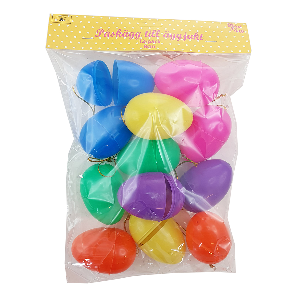 Påskägg till Äggjakten Flerfärgade - 12-pack