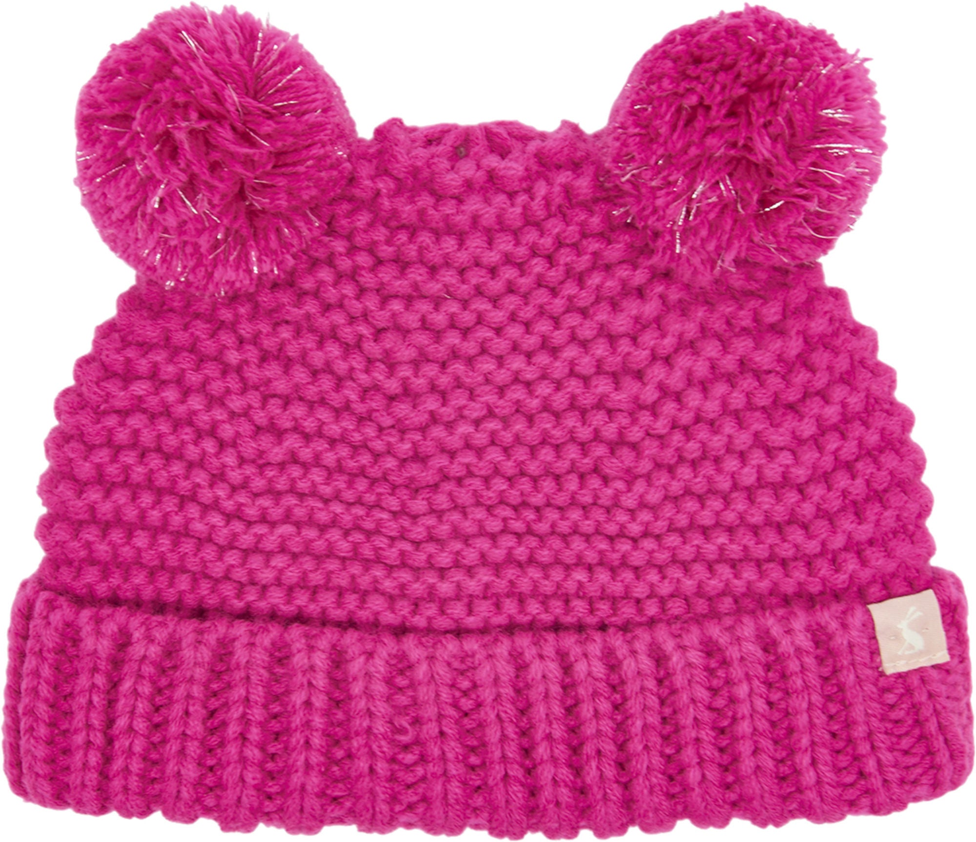 Tom Joule Double Pom Pom Mössa, True Pink 1-2år