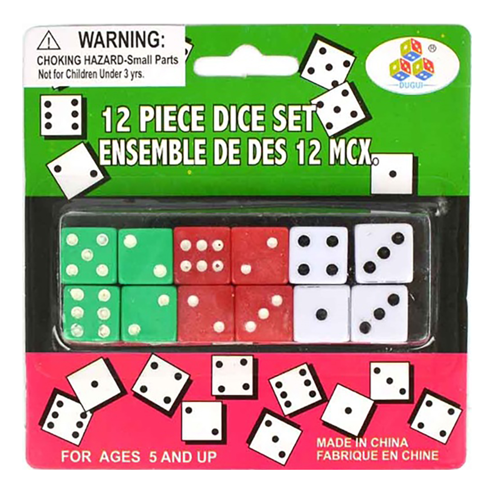 Speltärningar Klassiska - 12-pack
