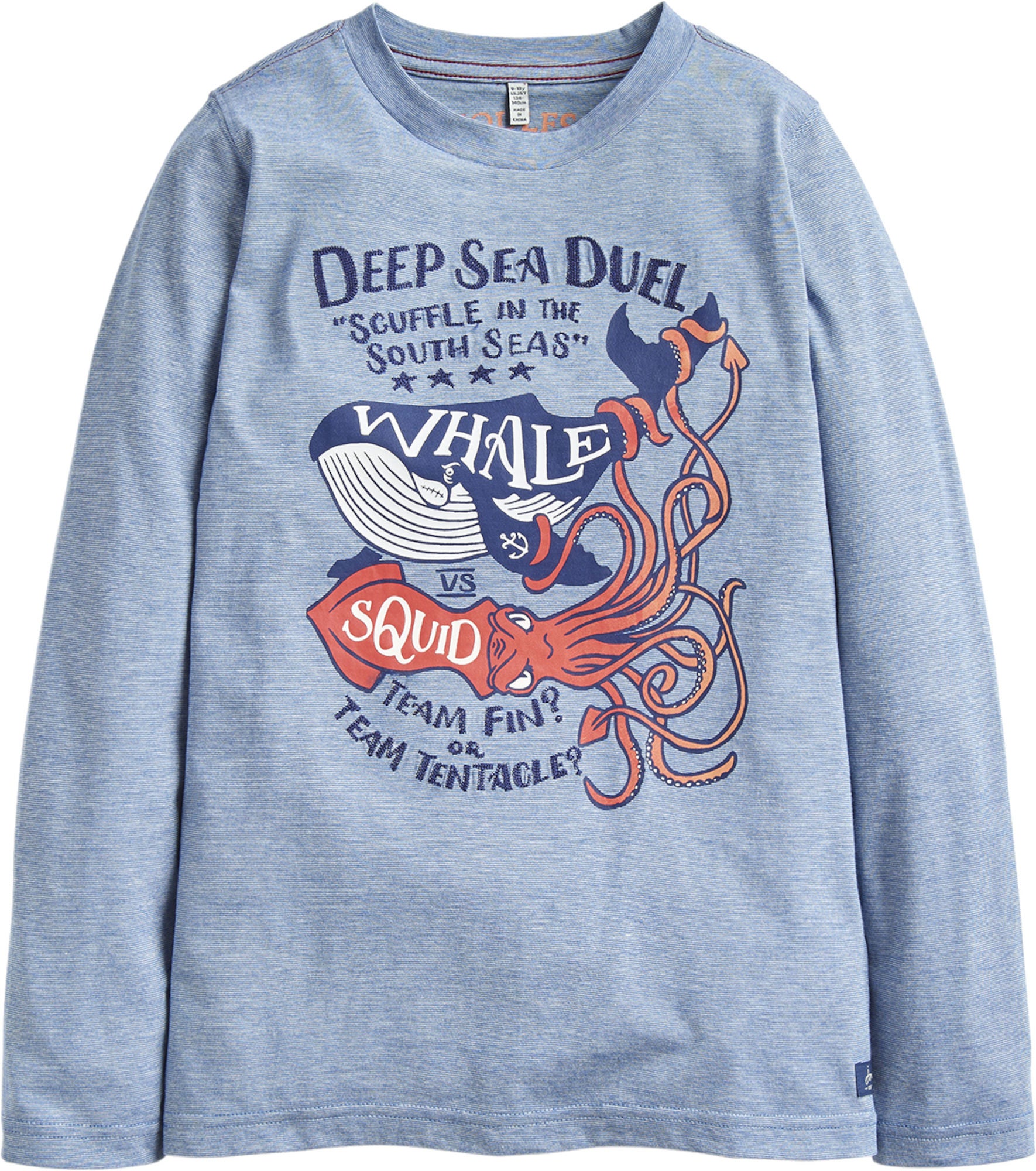 Tom Joule Jack Applique Långärmad T-Shirt, Blue Deep Sea 6 År