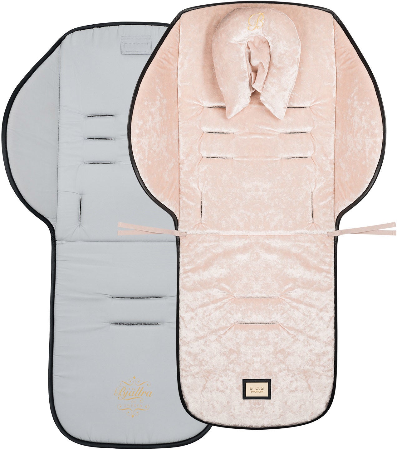 Bjällra of Sweden Barnvagnsdyna, Pink Velvet