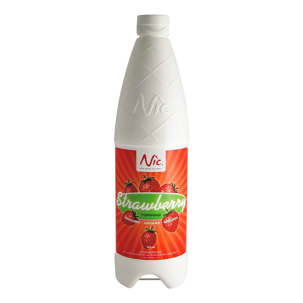 Nic Topping Jordgubb - 900 ml