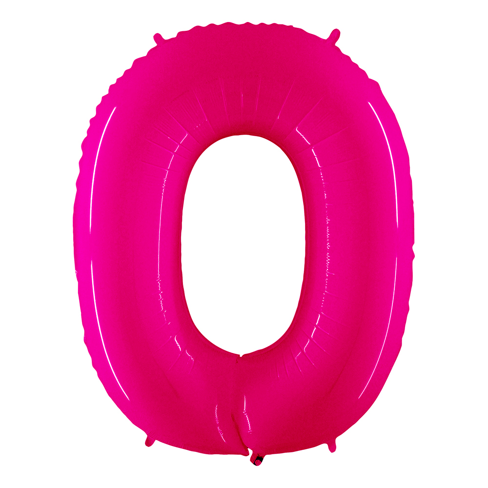 Sifferballong Neon Rosa - Siffra 0