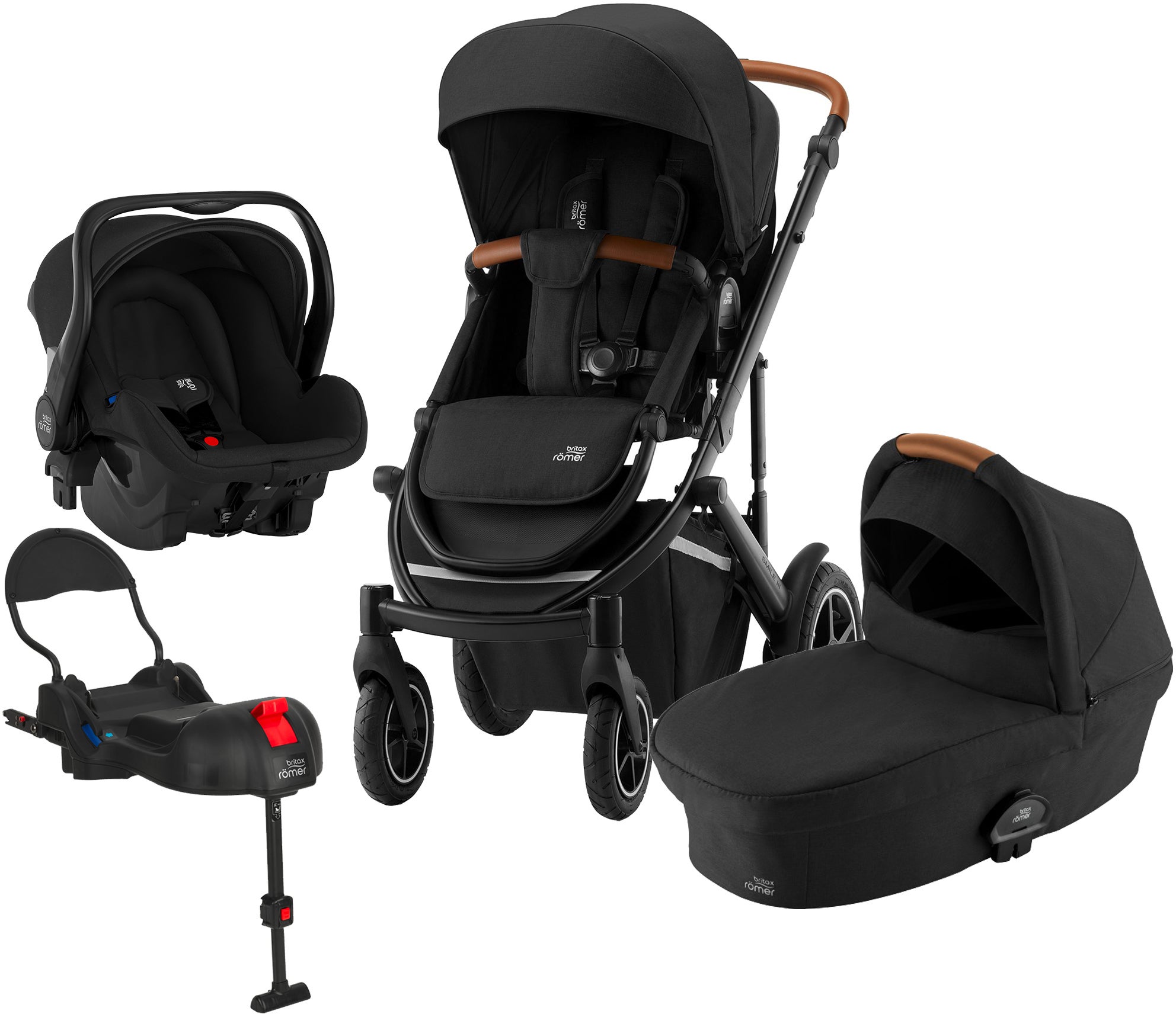 Britax Römer Smile 3 Duovagn Inkl Primo Travelsystem, Black