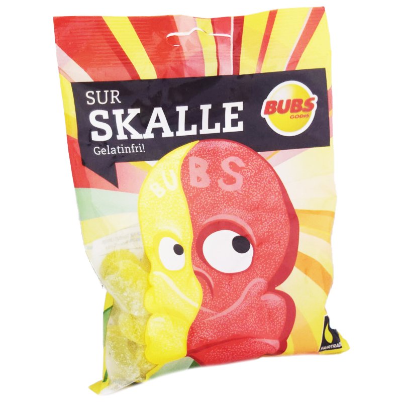 Godis "Sur Skalle" 75g - 44% rabatt