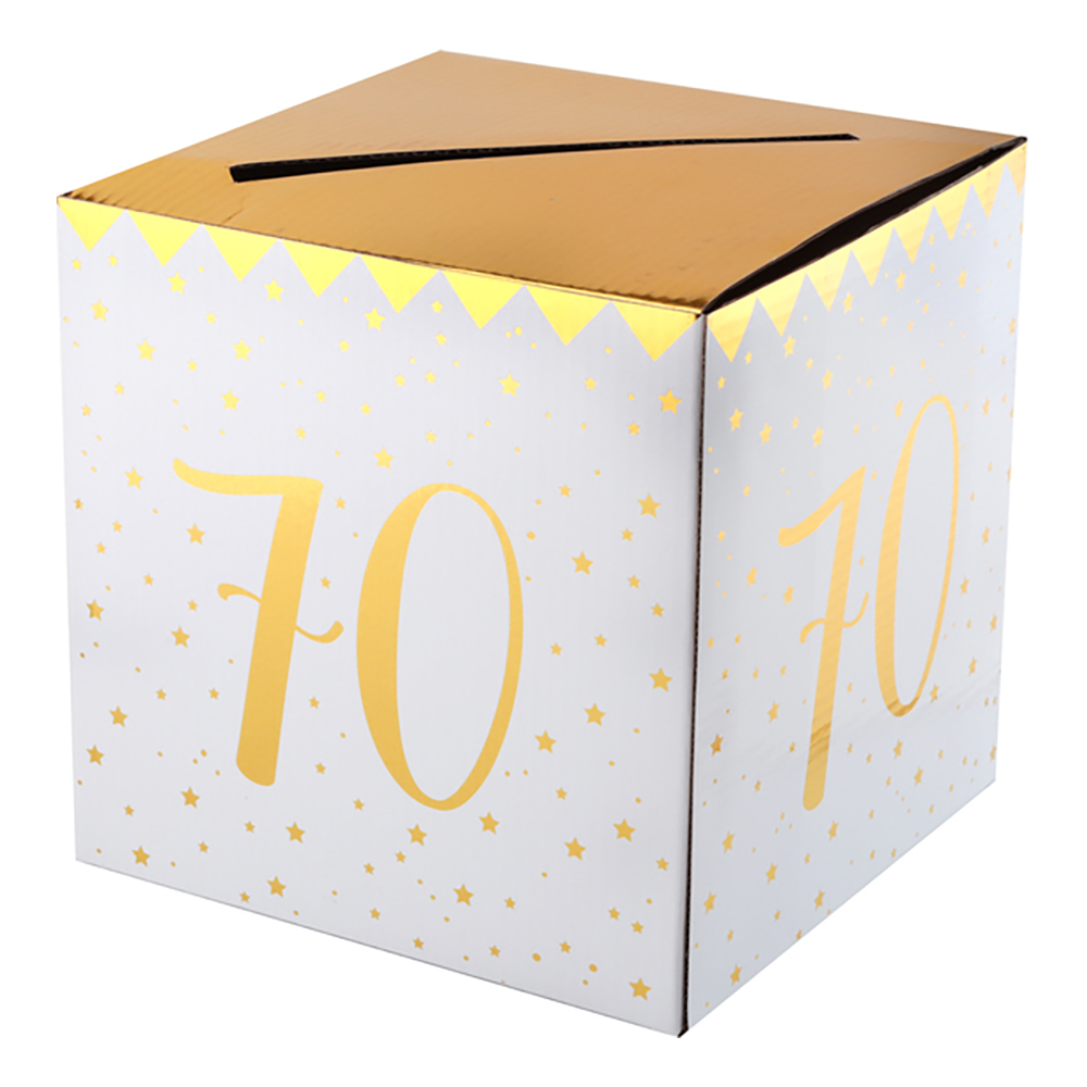 Presentbox Siffra med sedelfack Guld - Siffra 70