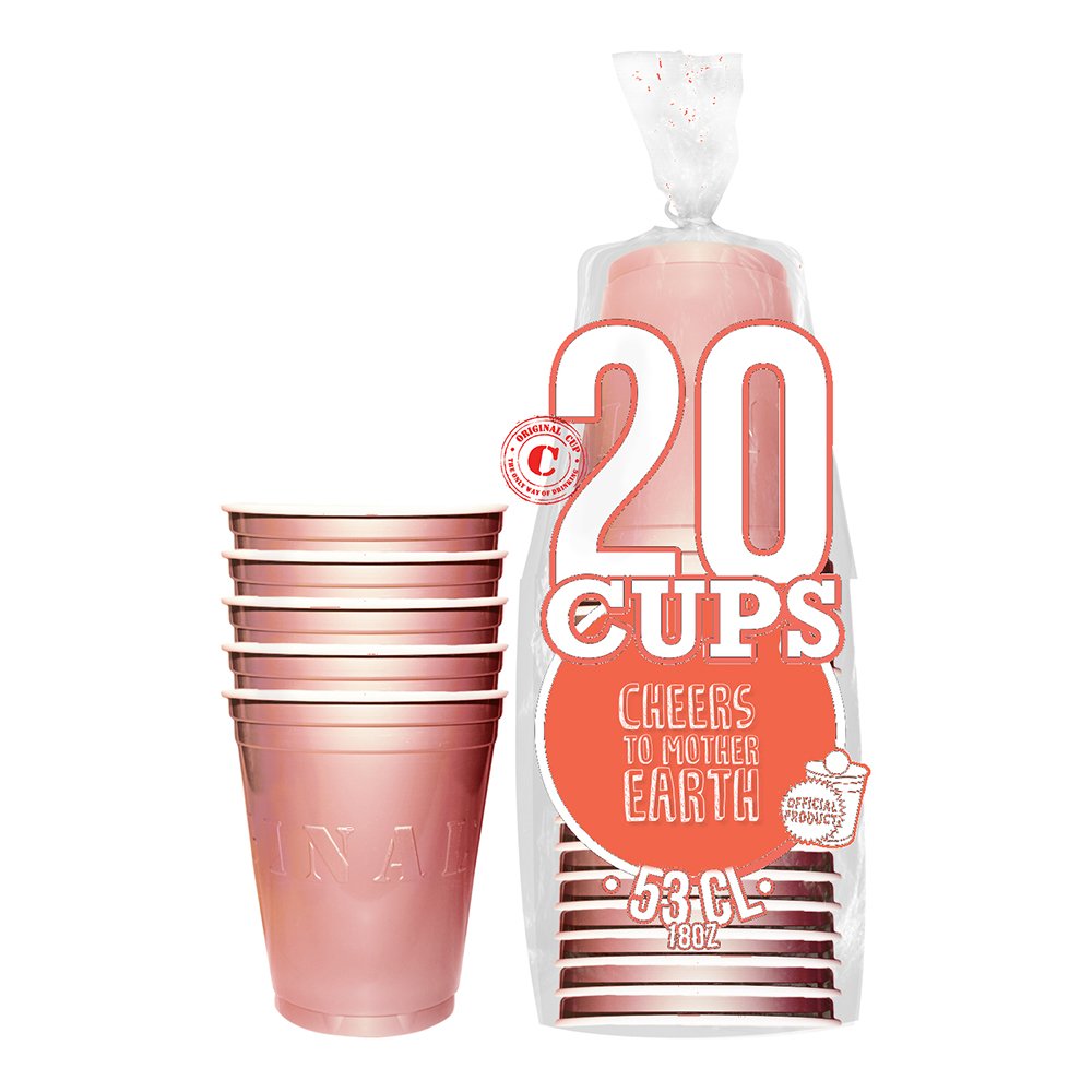 Partycups Roséguld - 20-pack