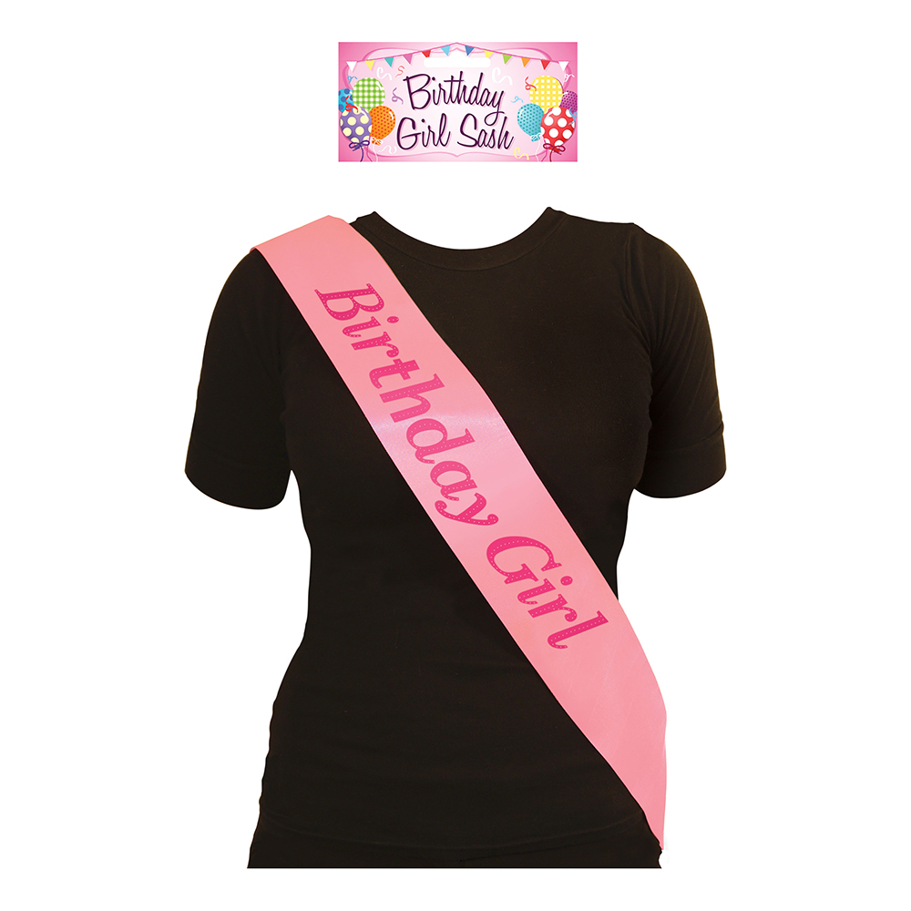 Ordensband Birthday Girl Rosa - One Size